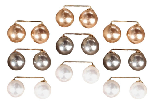  9 Broches De Perlas Artificiales A La Moda Para Mujer, S