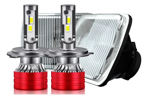 C0d Qcg Carcasa De Faro Cuadrada De 7 Pulgadas,9003/h4 Led