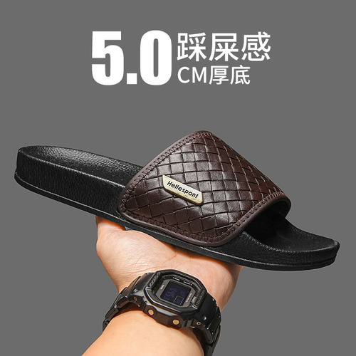 Zapatillas Negras Para Hombre, Suela Suave, Casual, Playa