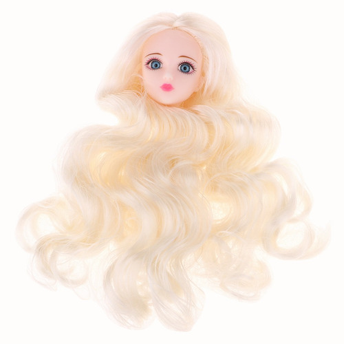Imagen 1 de 5 de 1/6 Cabeza Esculpir Con Cabello Dorado Para Bjd Muñeca