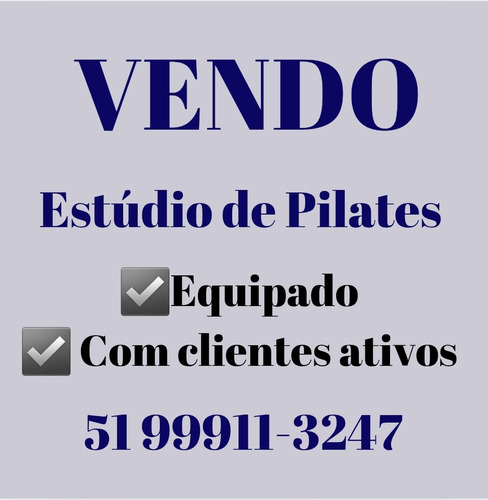 Vendo Estúdio De Pilates Pronto Para Operar!