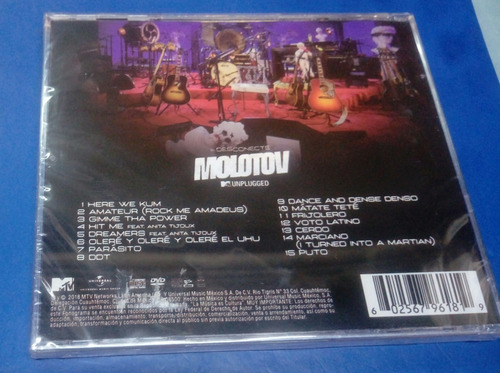 Molotov Desconecte Mtv Unplugged 2018 Cd+dvd New Edmex Jcd