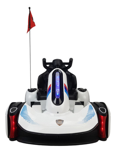 Go Kart Montable Electrico Control Remoto Luz Y Sonido 12v Color Blanco
