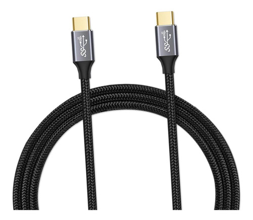 Tipo-c3.1 Gen2 10gb 100w Cable De Datos 1,5 Millones Negro