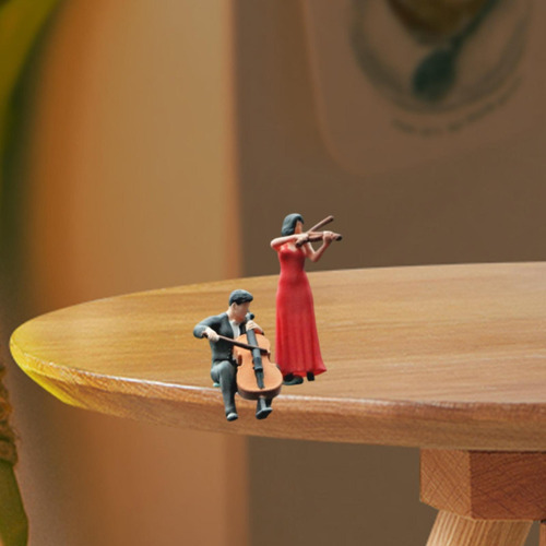 2 Figuras De Músico A Escala 1/64, Mini Figuras De
