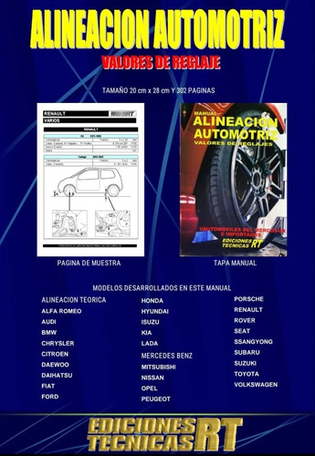 Manual Alineacion Automotriz  Valores De Reglaje  - Rt