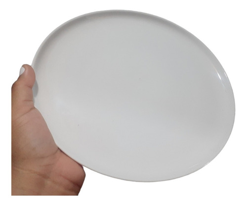 Imagen 2 de 4 de Plato Llano Blanco Ceramica 26cm Comedor Pizzas Restaurante