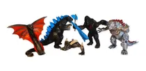 Comprar Godzilla Vs Kong Figuras Set De 5 Monstruos Artculados Y Luz