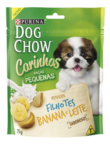 Petisco Dog Chow Filhotes Raças Pequenas Banana E Leite 75g - 1 Unidade