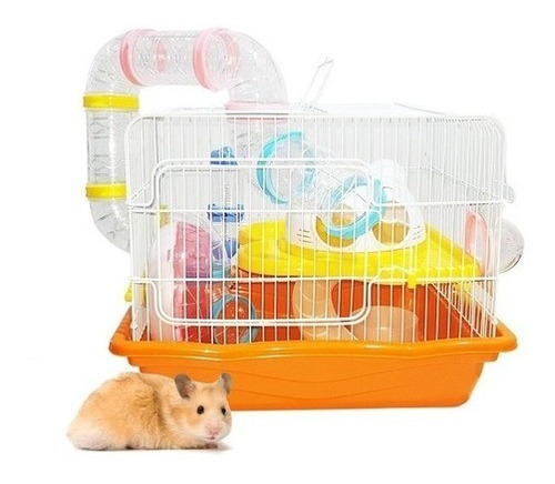 Jaula Para Hamster M011b Con Tubo Exterior + Accesorios Rps