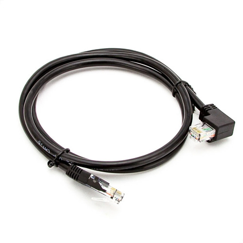 Cabo De Rede Cat6 Plug 90° Graus Para Lateral - 5 Metros