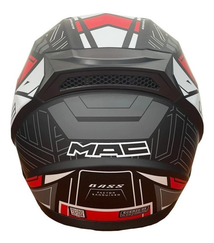 Casco Moto Integral Mac Bass Arcade Visor Simple