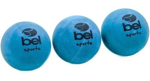 Kit 3 Bolinhas De Borracha Bel Sports Azul