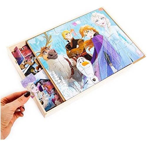 Disney Frozen 2.   5 Rompecabezas De Madera