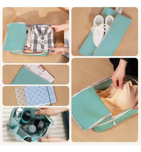 Bolsa Organizador De Viaje Compresión, 9 Pcs Bolsas De Viaje