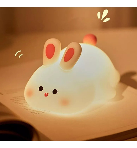 .. Lámpara De Noche Big Face Rabbit Con Sensor Táctil Yiyi
