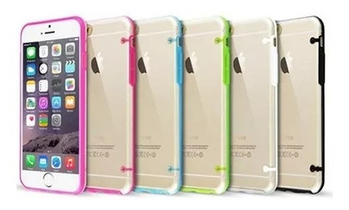 Estuche Funda Color + Vidrio iPhone 5 Se 6 6s 7 7 8 Plus