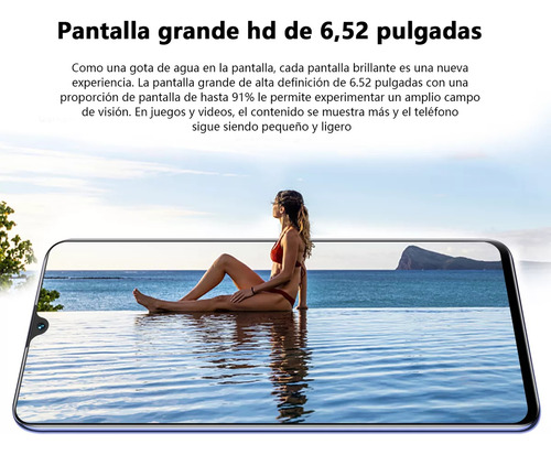 Android Celulares S22 Ultra Pro 6.52 Pulgadas Barato Ram1gb Y Rom8gb Plateado