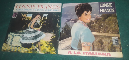 2 Lp Vinil Connie Francis:a Italiana/bolero E Canções Espanh