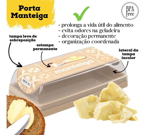 Kit6pc Porta Pão De Forma+pães+torrada+frios+manteiga+filtro