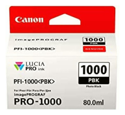 Canon Tinta Pfi-1000 Pbk Foto Negro Para Pixma Pro-1000