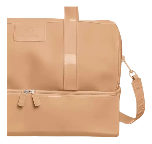 Bolsa Resistente De Viagem Weekend Petite Jolie Pj10215 Cor Bege Liso