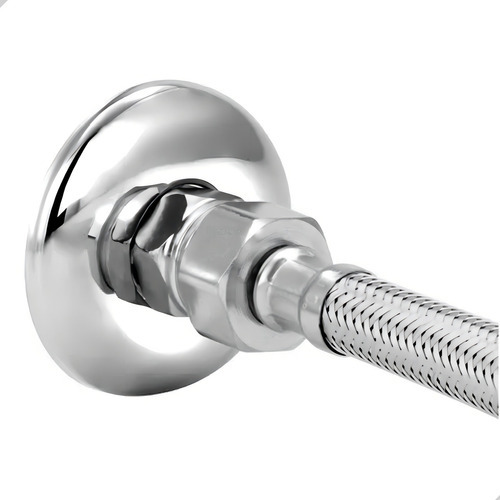 Kit 10 Engate Flexível Rápido Mangueira Rabicho 60cm Inox Trançado 1/2 Polegada Macho Femea Pedal Pulse Água Quente Fria Para Pia Torneira Cuba Bidê Maquina De Lavar Banheiro Cozinha Caixa De Descarga