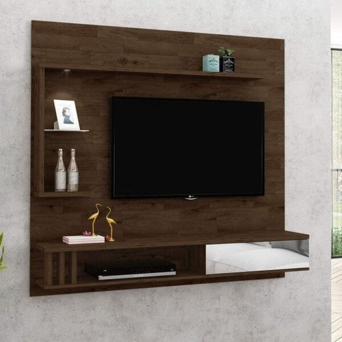 Painel Para Tv Até 49 Polegadas Com Led Allune Espresso