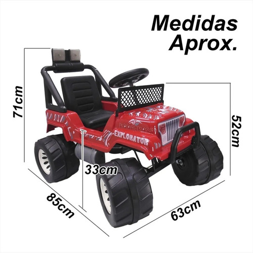 Imagen 2 de 5 de Jeep Rodacross Explorator Electric Bateria 6v 4-6 Años B1