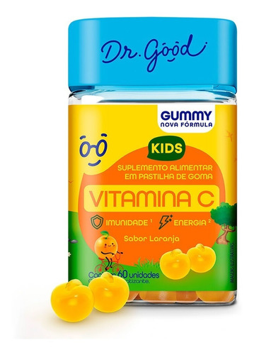 Vitamina C Kids Para Crianças Em 60 Gomas - Fini Dr Good