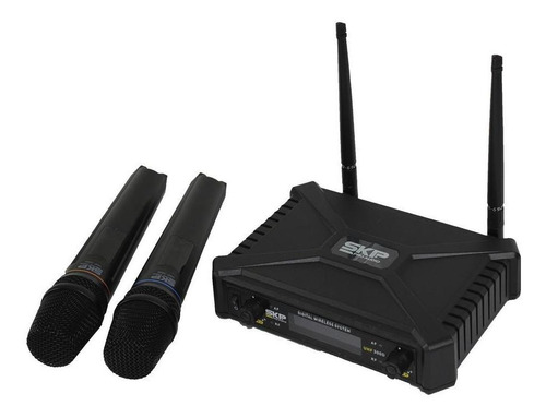 Imagen 5 de 7 de Micrófonos SKP Pro Audio UHF-300D dinámico, de mano cardiode negros
