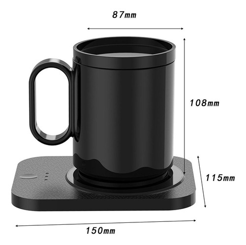 M Conjunto De Aquecedor De Café E Canecas Portátil Coaster