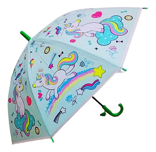 Paraguas Infantil De Lluvia Con Silbato Fantasia Animales 
