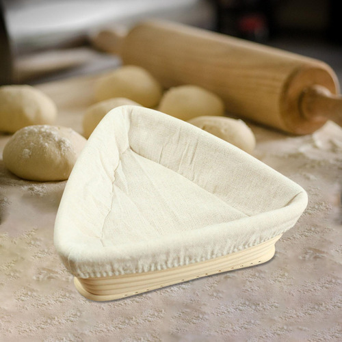 Cesta Triangular Para Fermentación De Pan, Cuenco 20x20x6cm
