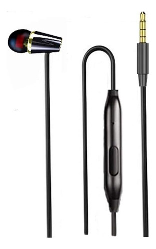Audifono Con Microfono Plug 3.5mm, Compatible Con Samsung Color Negro