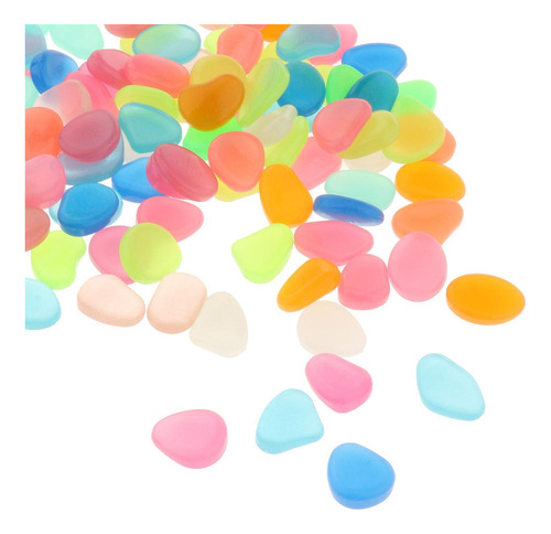 Piedras De Guijarros De Jardín Que Brillan En La Multicolor