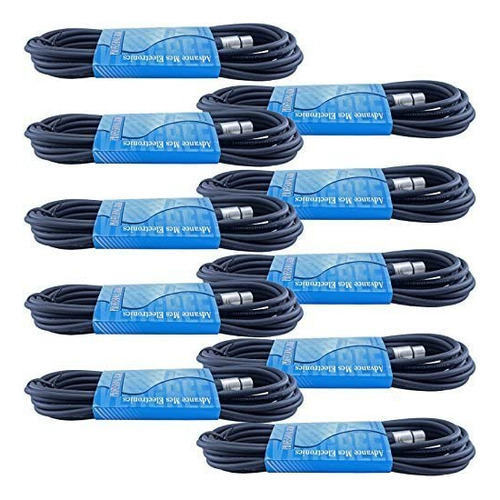 Mcs 10 pack 25 ft Pie Macho A Hembra 3 pin Cables Blinda.