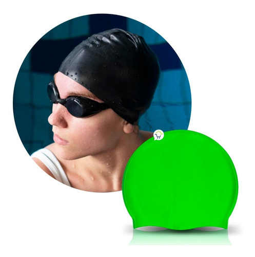 Gorro Natación Silicona Resistente Durable Piscinas Rf St-2