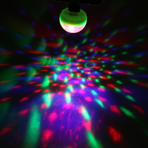 Mini Luz 5w Rgb Rotación Dj Led Usb Auto Fiesta Colores