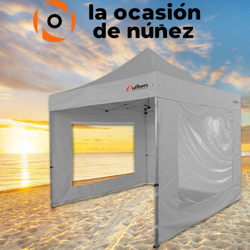 Imagen 4 de 7 de Gazebo Aluminio Plegable 3x3 Outdoorz 3 Laterales Carpa 9030