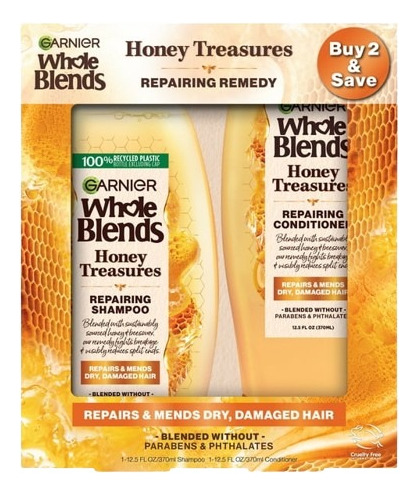 Garnier Shampoo & Acondicionador Whole Blends 370ml 