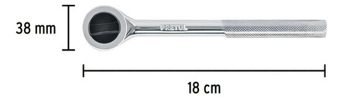 Matraca Cuadro 3/8 Cabeza Redonda Con Disco Pretul 27354