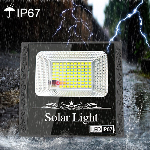 Imagen 9 de 10 de Lampara Solar 45w Detector De Movimiento 85 Super Leds