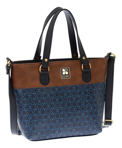 Bolsa Lover Crossbody Ultra Ligera Bolso Dama Mujer 9566 Acabado de los herrajes Brillante Color Azul marino Color de la correa de hombro Negro