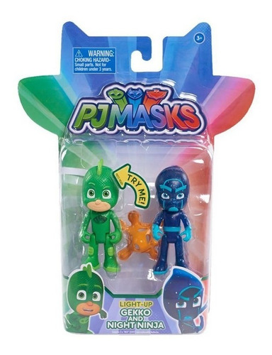 Pj Mask 2 Figuras Con Luz: Villano + Heroe