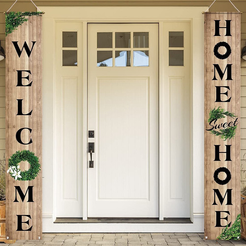 Allenjoy Boxwood Welcome Decorations Sign Home Sweet Home Po