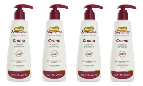 Crema Corporal Huggies Supreme Protección Deli 200ml - 4pack