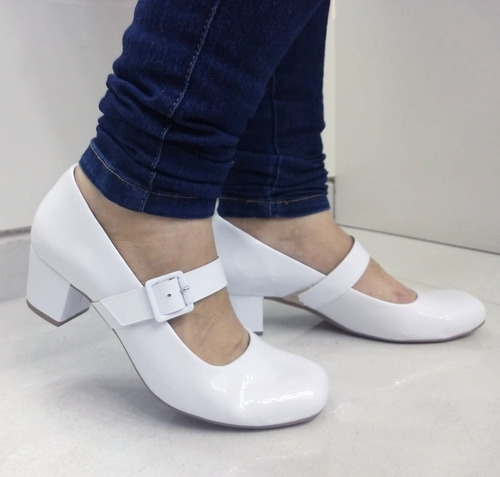 sapato branco feminino barato