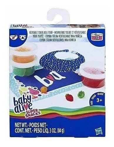 Baby Alive Super Snacks Comida Solida Reutilizable P/ Muñeca