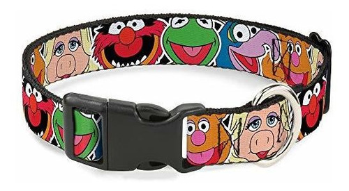 Buckle-down Plastic Clip Collar - Muppets Faces Close-up Bla